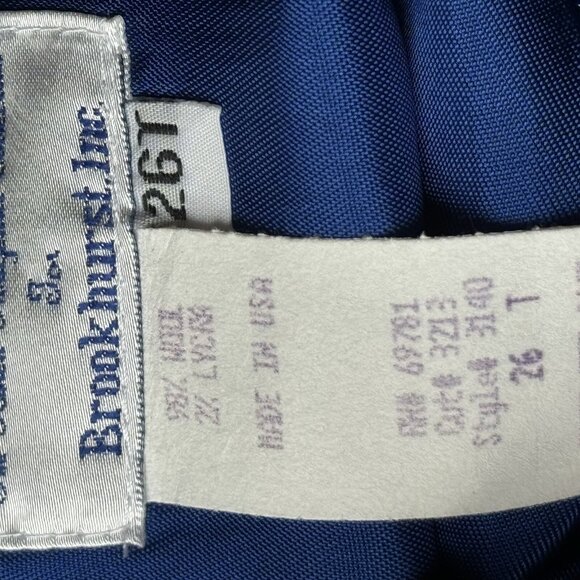 Mary Kay For Brookhurst Skirt Size 26Tall Blue Wool Blend Women Straight Skirt - Picture 4 of 11